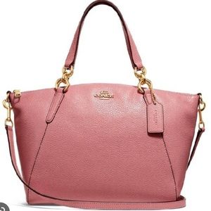 COACH SMALL KELSEY SATCHEL WITH FLORAL PRINT INTERIOR